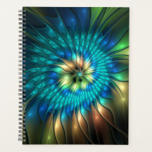 Flor Fantasia Luminosa, Fractal Abstrato Colorido