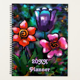 Agenda Flor Floral Puro Azul, Cor-de-Rosa, Flor