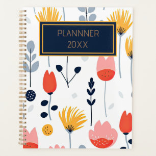 Agenda Flor impressão minimalista