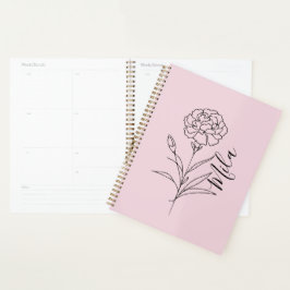 Agenda Flor Personalizada de Nascimento do Cravo de Janei