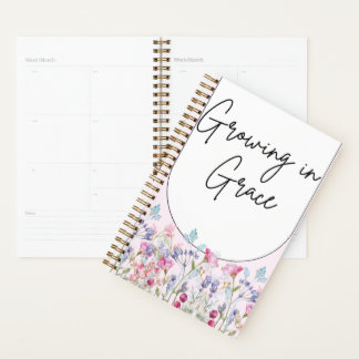 Agenda Flor rosa-Blush