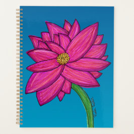 Agenda Flor Rosa Fúcsia