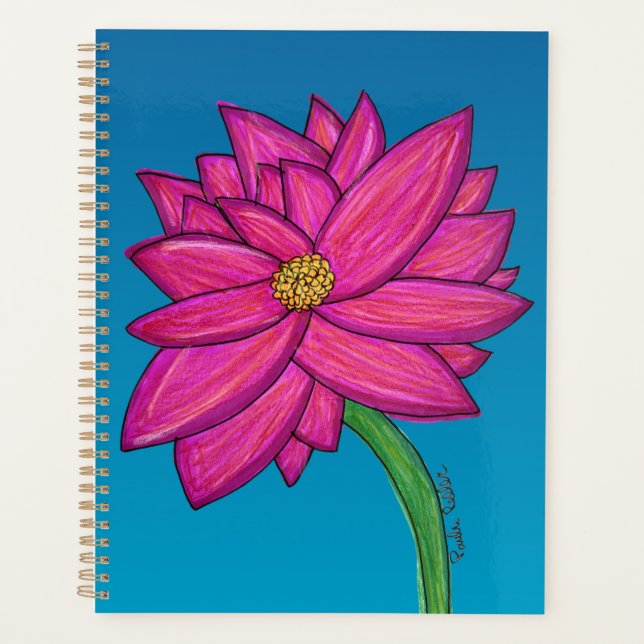 Agenda Flor Rosa Fúcsia (Frente)