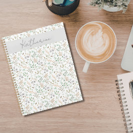 Agenda Flor Silvestre Boho Personalizado Nome Personaliza