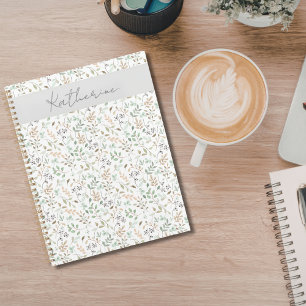 Agenda Flor Silvestre Boho Personalizado Nome Personaliza