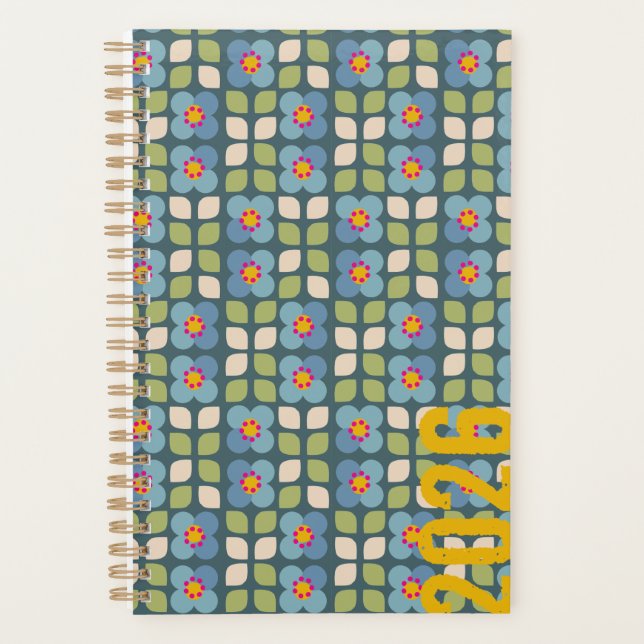 Agenda FLORA BLUSH - Botanical Pattern Planner (Frente)