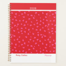 Florais Vermelho Moderno Divertido