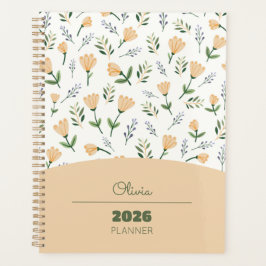 Agenda Floral Amarelo escandinavo