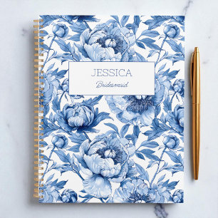 Agenda Floral Azul Chinoiserie Flor Vestido de Noiva Mode