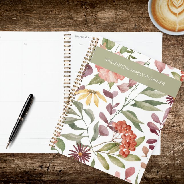 Agenda Floral Boêmio Moderno (Criador carregado)