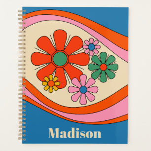 Agenda Floral Daydrey Retro 60s 70s Flores Coloridas