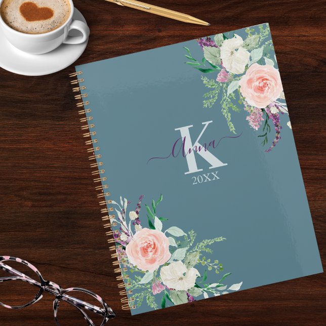 Agenda Floral de Aquarela Elegante (Criador carregado)