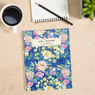 Agenda Floral de Aquarela Personalizado