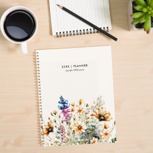 Agenda Floral de Flor Selvagem Minimalista Moderna Person