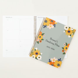 Agenda Floral de Nome Personalizado