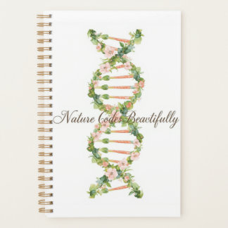 Agenda Floral DNA Helix Watercolor Art