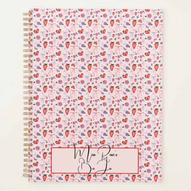 Agenda Floral e Morango Coquette Ditsy (Frente)