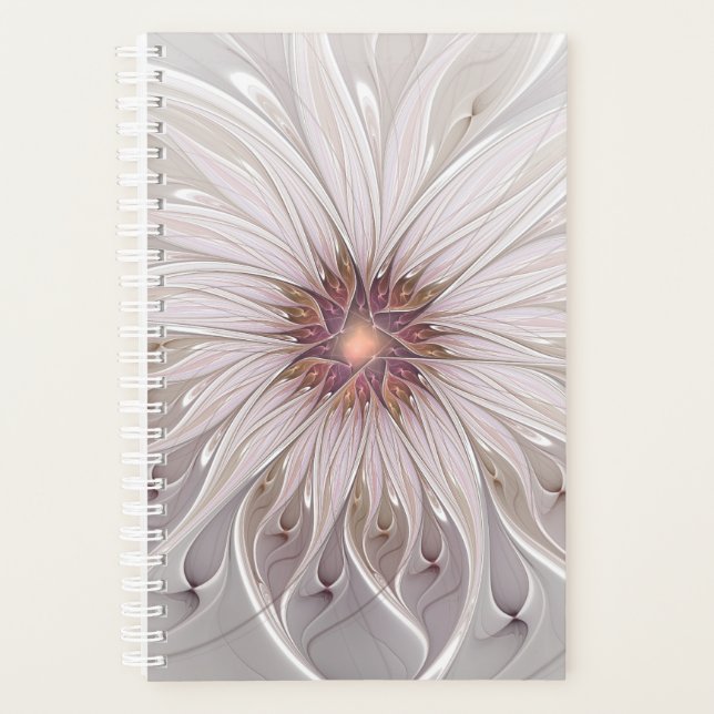 Agenda Floral Fantasy, Abstrato Moderna Flor Pastel (Frente)