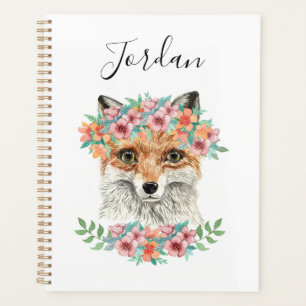 Agenda Floral Fox   Adicione seu nome