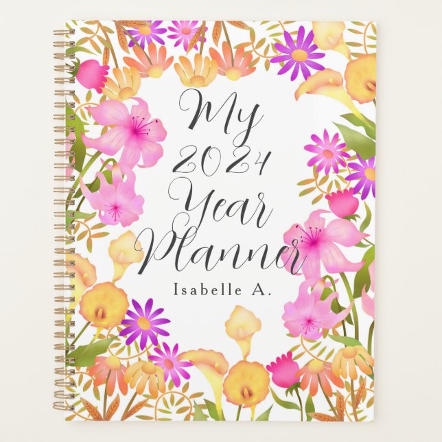 Agenda Floral Garden White (Frente)