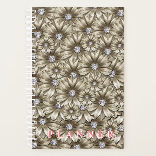 Agenda Floral Gemstone Planner (Frente)