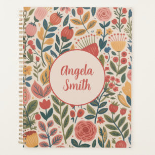 Agenda Floral Moderno Bege