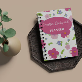 Agenda Floral Moderno / Folhagem, Semanal - Mensal