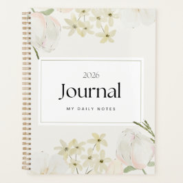 Agenda Floral Pastel Soft e Estética Minimalista Elegante