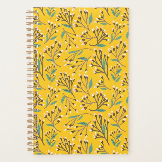 Agenda Floral Pattern in  delicate branches and buds (Frente)