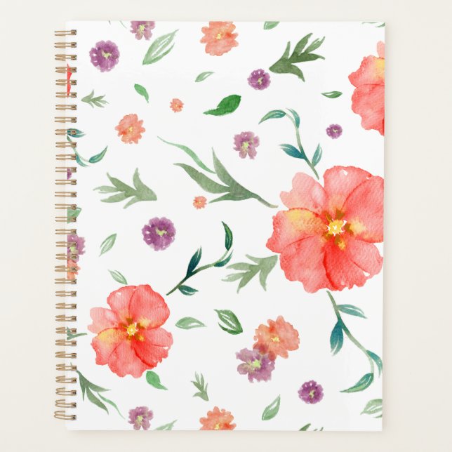 Agenda Floral Planner - Presente de Natal para a Professo (Frente)