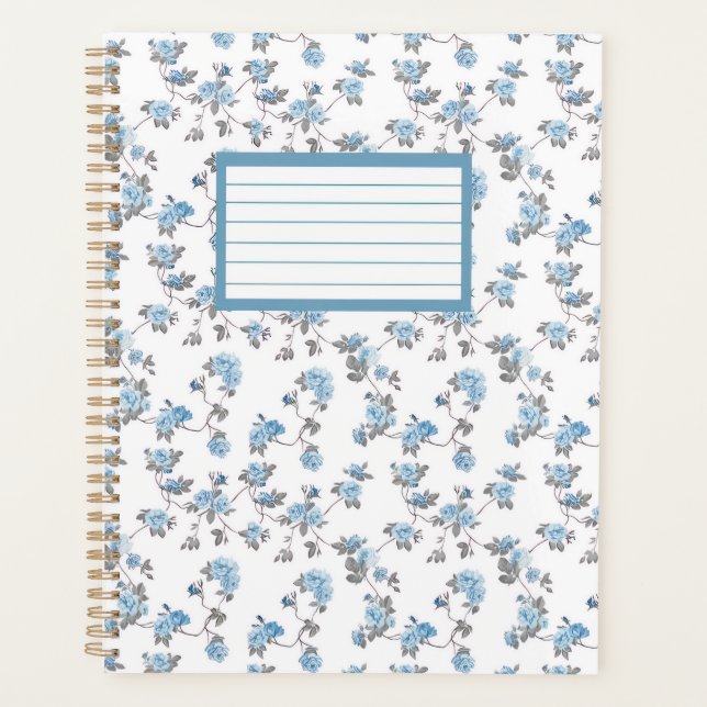 Agenda floral print Spiral Notebook planner (Frente)