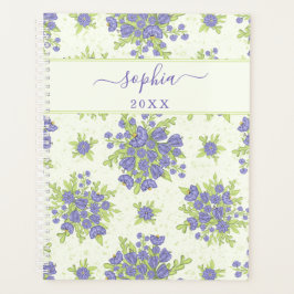 Agenda Floral Roxo Personalizado 2026 Elegante