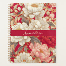Floral rustic vintage elegante vermelho