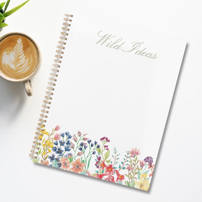 Agenda Floral Silvestre Colorido Aquarela Fofo  (Criador carregado)