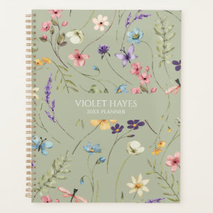 Agenda Floral Silvestre Elegante Personalizado