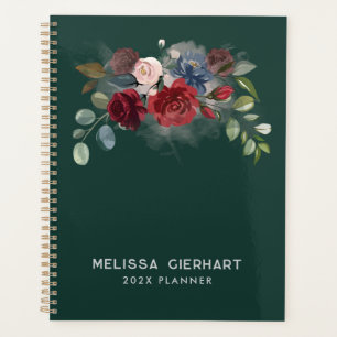 Agenda Floral Watercolor Elegant 2025 Personalizado