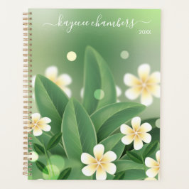 Agenda Flores Amarelas e Brancas Personalizadas Elegantes