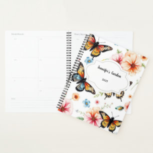 Agenda Flores aquáticas borboletas jardim pessoal