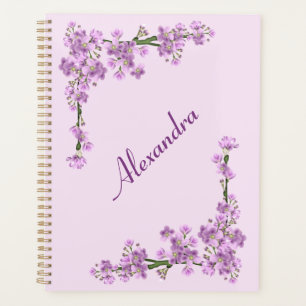 Agenda Flores bonito de Cereja Rosa