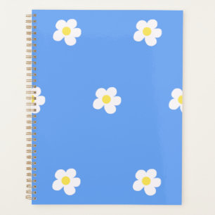 Agenda Flores Brancas no Fundo Lilac