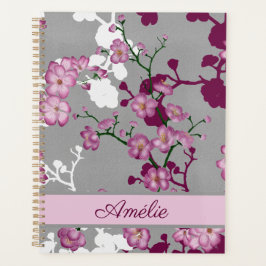 Agenda Flores Brancas Personalizadas de Cereja Branca