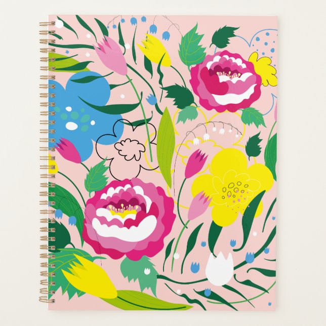 Agenda Flores coloridas. (Frente)