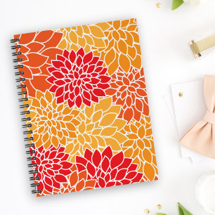 Agenda Flores Dahlia, Padrão De Flores, Laranja Dahlia