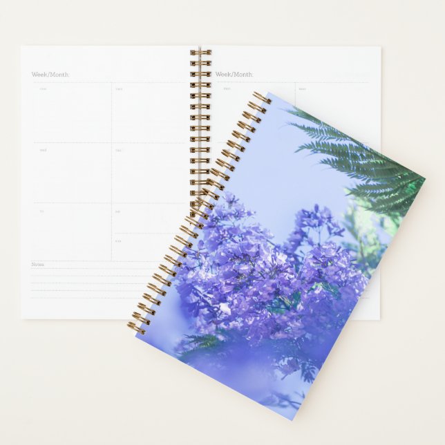 Agenda Flores De Árvore Pastel Purple Jacaranda (Exibição)