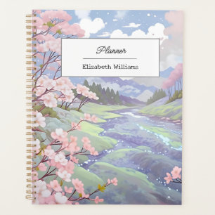 Agenda Flores de Cereja Personalizadas Pastel Watercolor
