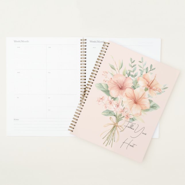 Agenda Flores de Hibisco Tropical de Pêssego (Exibição)