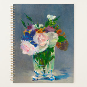 Agenda Flores de Manet em um Vaso Cristal