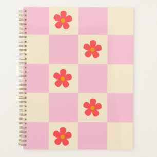 Agenda Flores de Margarida Laranja e Verificador Rosa Bon
