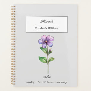 AGENDA FLORES DE NASCIMENTO DO VIOLETA DE FEVEREIRO PERSO