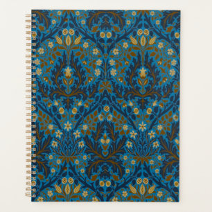 Agenda Flores de Outono Azul Turquesa Vintage William Mor